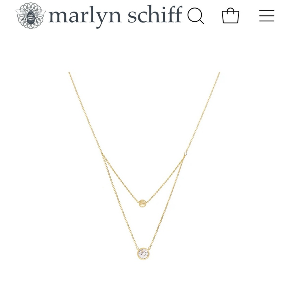 🔥🆕 Marlyn Schiff Double Layer Gold Necklace🔥